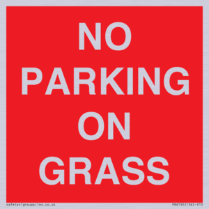 NO PARKING ON GRASS
